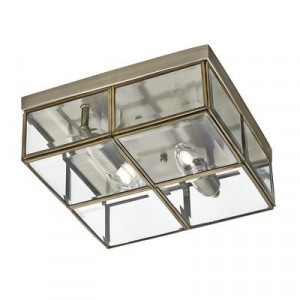 Plafoniera Searchlight Flush Bevelled Brass