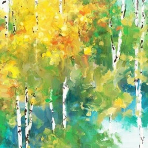 Tablou pictat manual Change, 40x40cm
