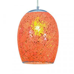 Pendul Searchlight Crackle Orange Mosaic