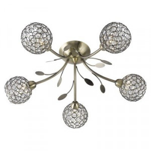 Plafoniera Searchlight Bellis Brass V