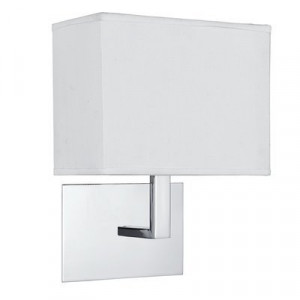 Aplica Searchlight Wall Hotel Fabric Chrome