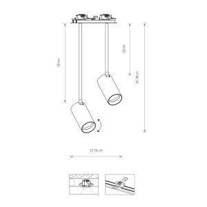 Lustra Incastrabila Nowodvorski Mono Long II White Gold - Img 2