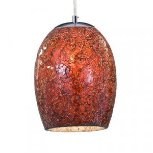 Pendul Searchlight Crackle Red Mosaic