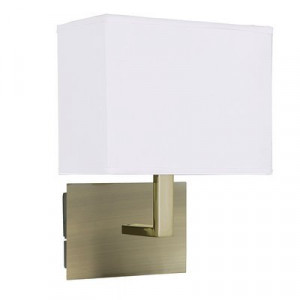 Aplica Searchlight Wall Hotel Fabric Brass