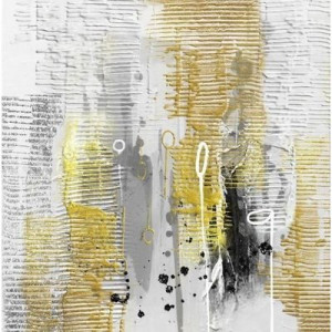 Tablou pictat manual Highland, 40x40cm
