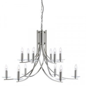 Candelabru Searchlight Ascona Silver XII