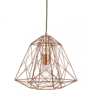 Pendul Searchlight Geometric Cage Copper