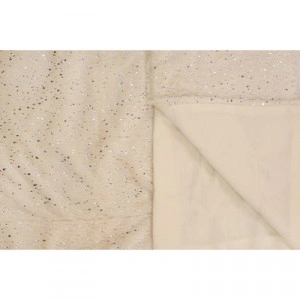 Patura imitatie blana cu glitter 150*200cm, crem - Img 3
