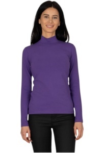 Bluza dama tip maleta cu guler inalt, Knox B2005, lavanda S