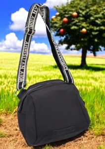 Geanta crossbody din material textil pentru femei R1929, curea reglabila, 21x18x13cm, Negru - Img 4