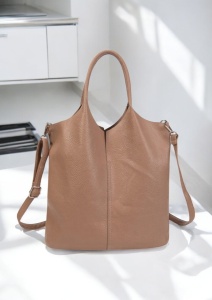 Geanta dama cu portfard inclus si bareta detasabila, piele ecologica, R240878, apricot