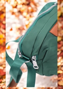 Geanta de dama tip borseta R2247, curea reglabila, 23x14x9cm, Verde - Img 6
