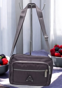 Geanta de dama tip crossbody R241, curea reglabila, 25x18x6cm, Gri