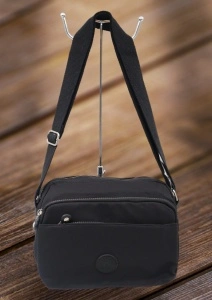 Geanta de umar femei R54 mini, comoda, material rezistent, 24x18x10cm, Negru