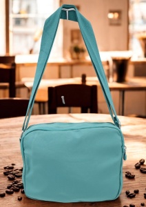 Geanta de umar femei R54 mini, comoda, material rezistent, 24x18x10cm, Verde - Img 5