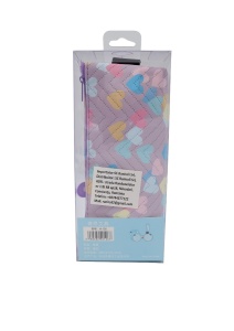 Penar pentru fete, cu inimioare, R126, 20x9x4cm, Lila - Img 9