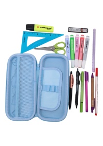 Penar pentru fete R6007, compartimente multiple, cu cifru, 22x10x4cm, Bleu - Img 6