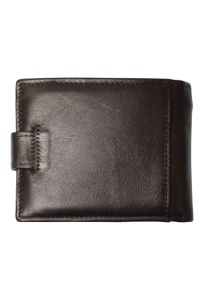 Portofel barbati din piele naturala, inchidere capsa, 12.5x10x2,5cm, R0111YK, maro - Img 2