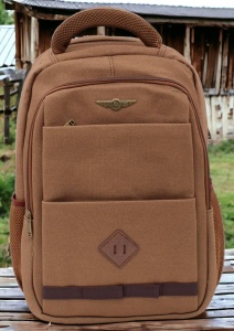 Rucsac Din Material Texil Tip In, RM23301, 45X32X17cm, Maro