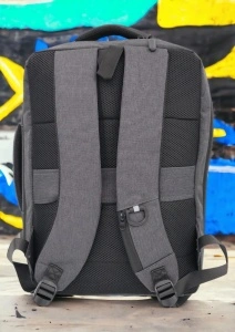 Rucsac laptop R1129 impermeabil, USB, 43x31x17 cm, gri - Img 5