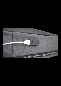 Rucsac multifunctional cu port incarcare USB R103, impermeabil, unisex, antifurt, 44x30x17cm, Gri - Img 9