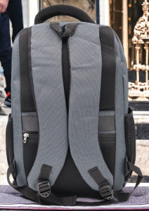 Rucsac pentru laptop R23381, gri, 48x31x20cm, bretele intarite si sistem de prindere pe troler - Img 3