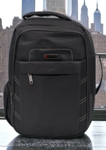 Rucsac pentru laptop R998155, negru, 49x35x21cm, bretele intarite si sistem de prindere pe troler