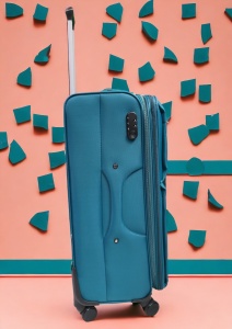 Troler My Travel R001, dimensiune mare 28", 4 roti pivotante, 70x47x32cm, Turcoaz - Img 2