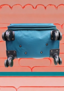 Troler My Travel R001, dimensiune mica 20", 4 roti pivotante, 50x35x25cm, Turcoaz - Img 8