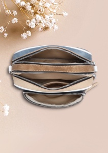Geanta crossbody de dimensiune mica, piele ecologica, bretea extensibila si detasabila, R1358, blue - Img 8