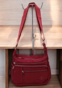 Geanta crossbody pentru femei R1015, 30x20x12cm, Grena
