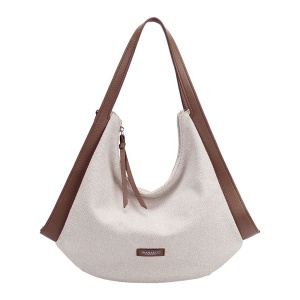 Geanta de Umar Dama Diana&Co Firenze, Stil Hobo, Canvas/PU, DJC932-2, leather