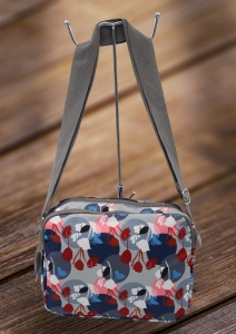 Geanta de umar femei R546 mini, comoda, material rezistent, 24x18x10cm - Img 2