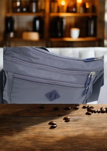 Geanta de umar pentru femei R1014, curea reglabila, 26x20x12cm, Mov - Img 6
