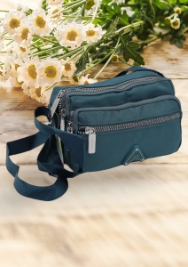 Geanta de umar pentru femei R88014, curea reglabila, 19x12x8cm, Verde - Img 3