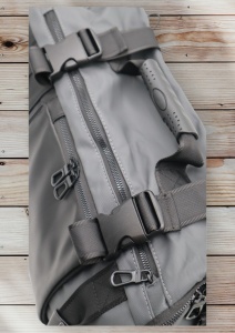 Geanta de voiaj multifunctionala tip rucsac R1219, 44x30x21cm, Gri - Img 12