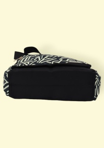 Geanta pentru femei tip crossbody R1130, material textil, curea reglabila, 25x16x13cm, Negru06 - Img 6