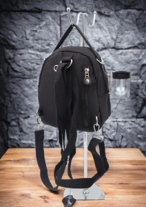 Mini rucsac multifunctional R60, material impermeabil, curea reglabila si detasabila, 20x19x11cm, Negru - Img 5