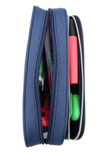 Penar pentru baieti Let's Rock R7256, doua compartimente, material textil impermeabil, 20x10x6cm, Bleumarin - Img 5