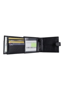Portofel bărbătesc din piele RFID, Vera Pelle, 9 compartimente, cutie cadou, Q3181, negru - Img 6