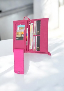 Portofel dama din piele naturala R65 fuchsia - Img 6