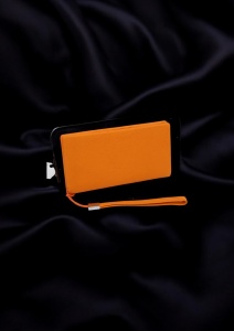 Portofel dama din piele naturala R65 orange - Img 3