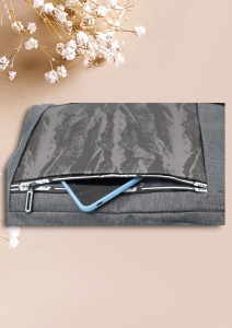 Rucsac cu port USB R7009, material textil rezistent, 42x30x14cm, Gri - Img 8