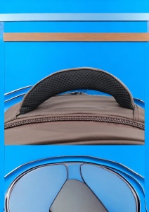 Rucsac cu trei compartimente R998211, impermeabil, 42x33x24cm, Maro - Img 8