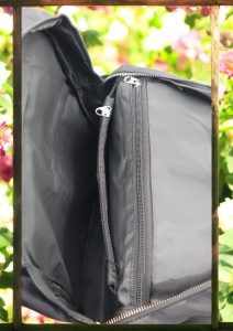 Rucsac de dama din material textil rezistent RX2282, cu manere si barete ajustabile, 34x26x10cm, Negru - Img 7