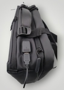 Rucsac multifunctional R1117 pentru laptop, impermeabil, cu port USB, 43X33X13cm, negru - Img 10