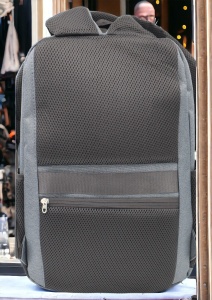 Rucsac pentru laptop R23381, gri, 48x31x20cm, bretele intarite si sistem de prindere pe troler - Img 4