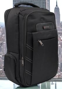 Rucsac pentru laptop R998155, negru, 49x35x21cm, bretele intarite si sistem de prindere pe troler - Img 2