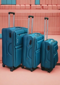 Set trolere My Travel R001, trei dimensiuni 20", 24", 28", Turcoaz