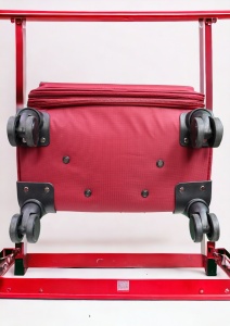 Troler My Travel R001, dimensiune medie 24", 4 roti pivotante, 60x40x26cm, Rosu - Img 7